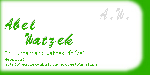 abel watzek business card